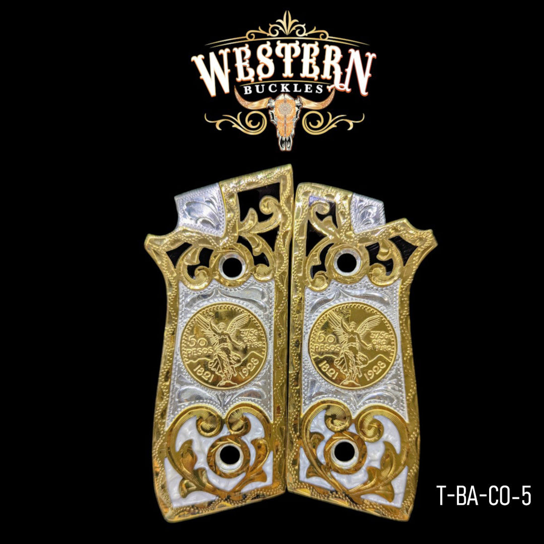 Taurus PT Centenary Black Resin and Gold-The Western Buckles