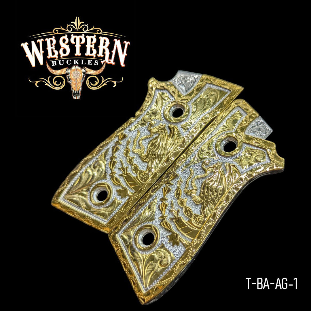 Taurus PT Eagle Gold and Silver Engraving-The Western Buckles