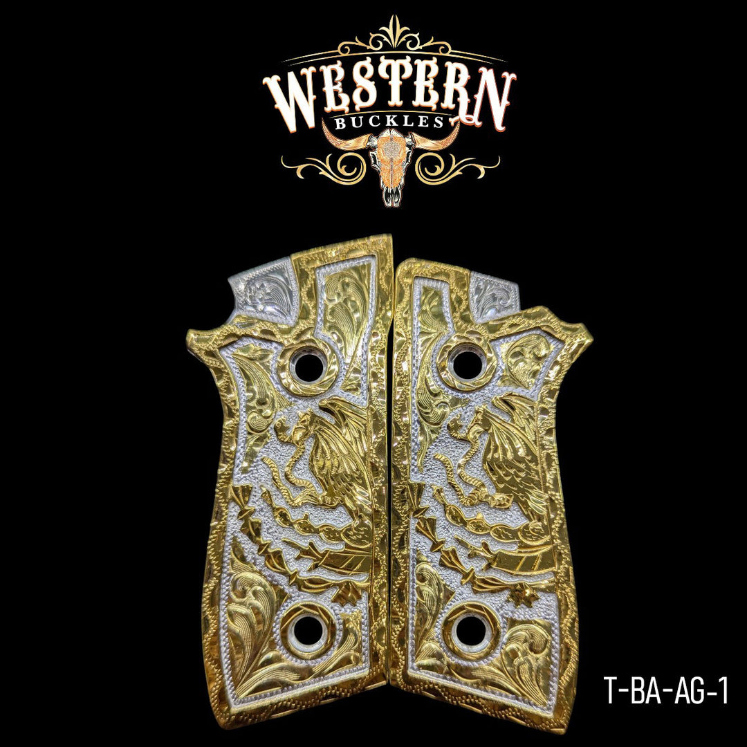 Taurus PT Eagle Gold and Silver Engraving-The Western Buckles