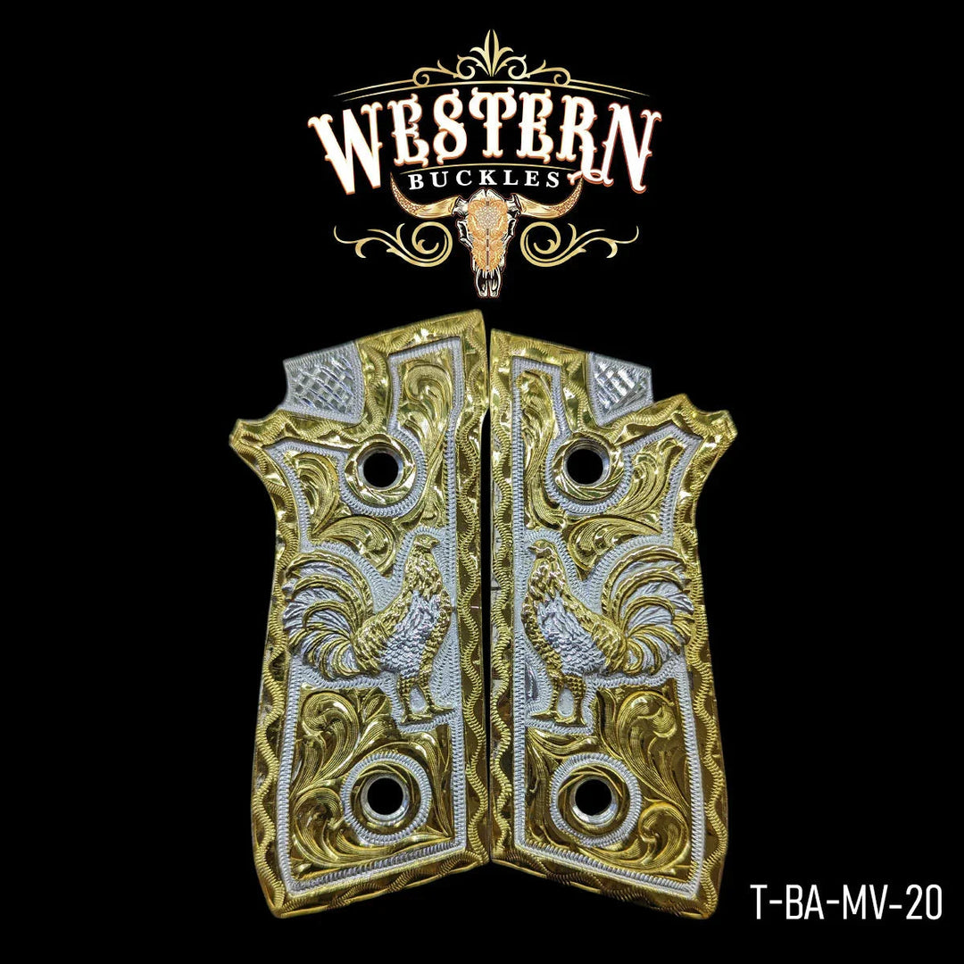 Taurus PT Rooster Gold and Silver Plated-The Western Buckles