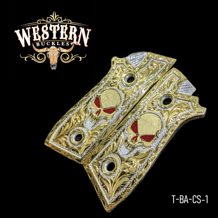 Taurus PT Skull Gold Engraving-The Western Buckles
