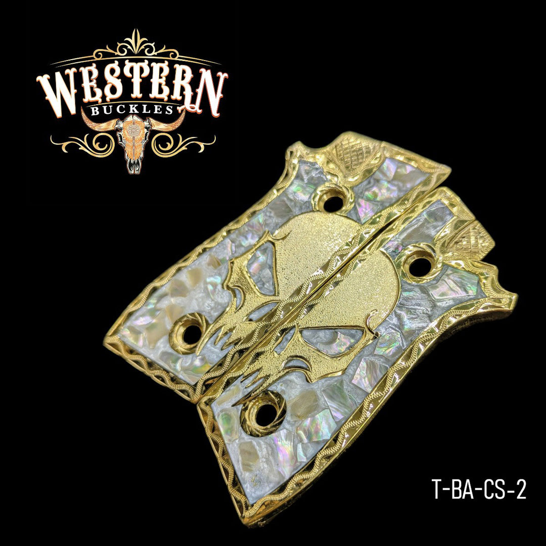 Taurus PT Skull Mother of Pearl Engraving-The Western Buckles