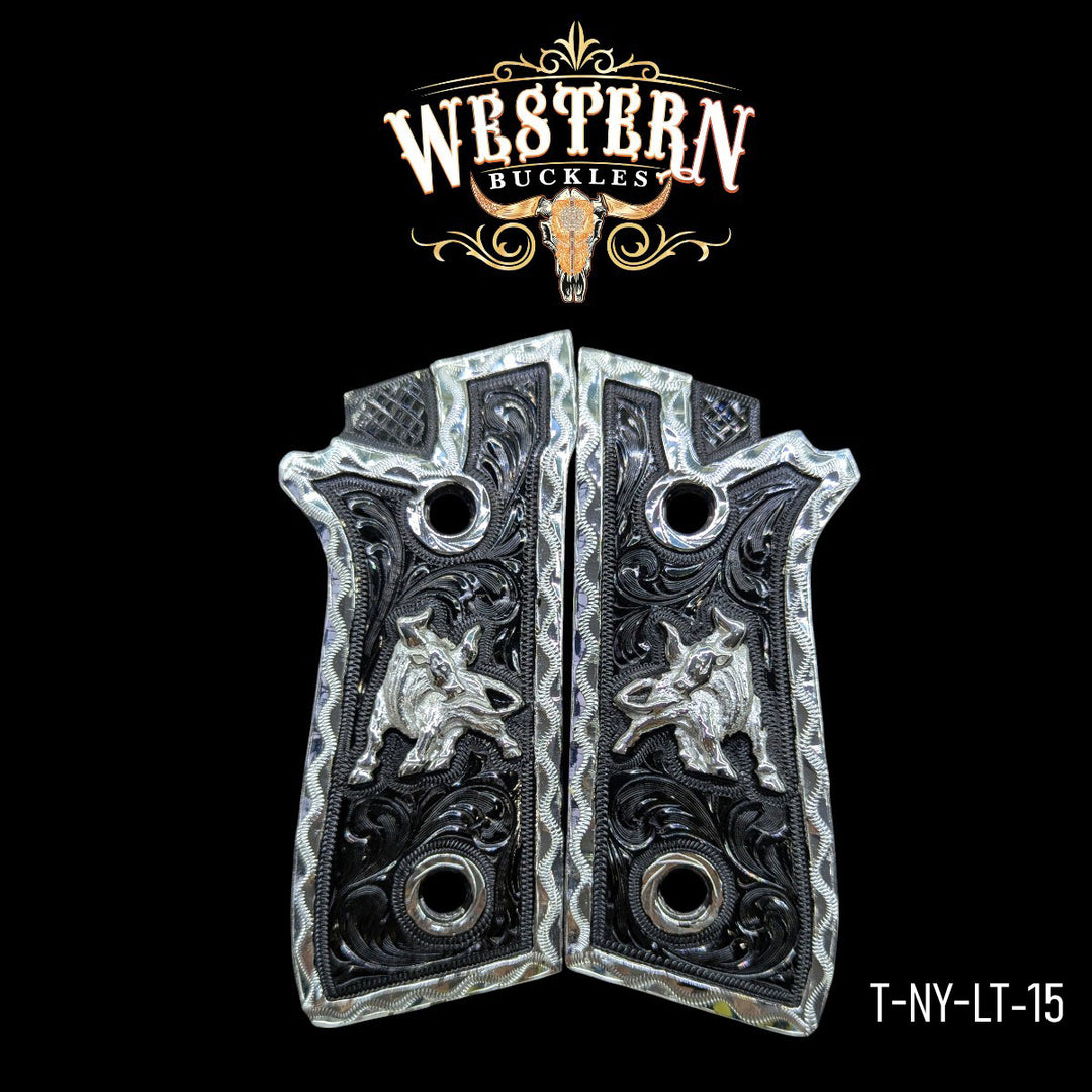 Taurus Pt 92 Logo Black and Silver-The Western Buckles