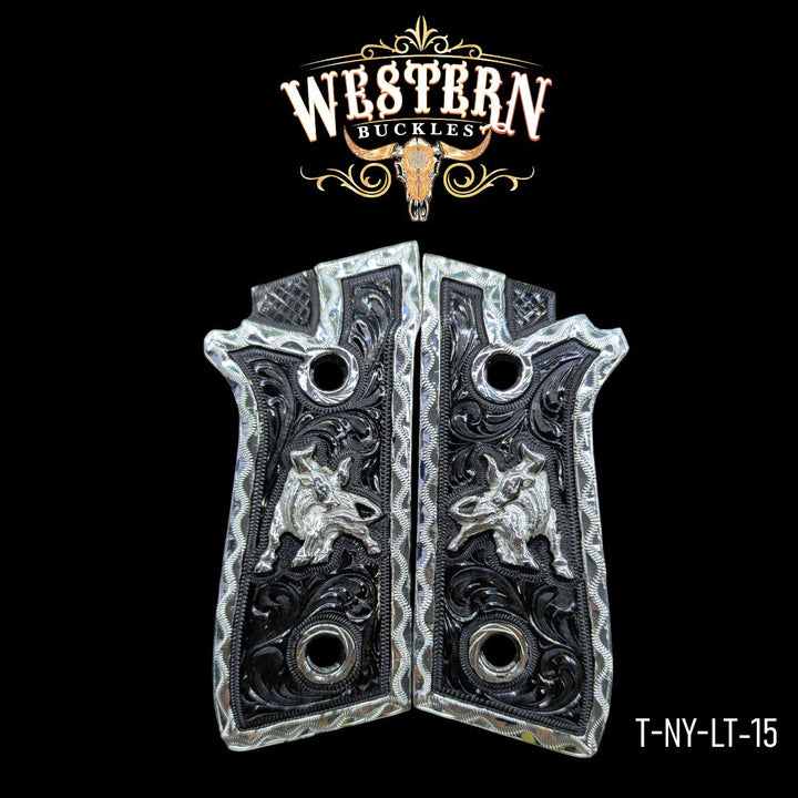 Taurus Pt 92 Logo Black and Silver-The Western Buckles