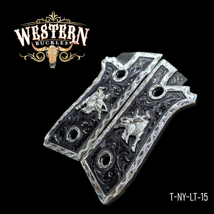 Taurus Pt 92 Logo Black and Silver-The Western Buckles