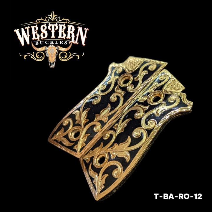 Taurus Pt Engraved Gold and Resin-The Western Buckles