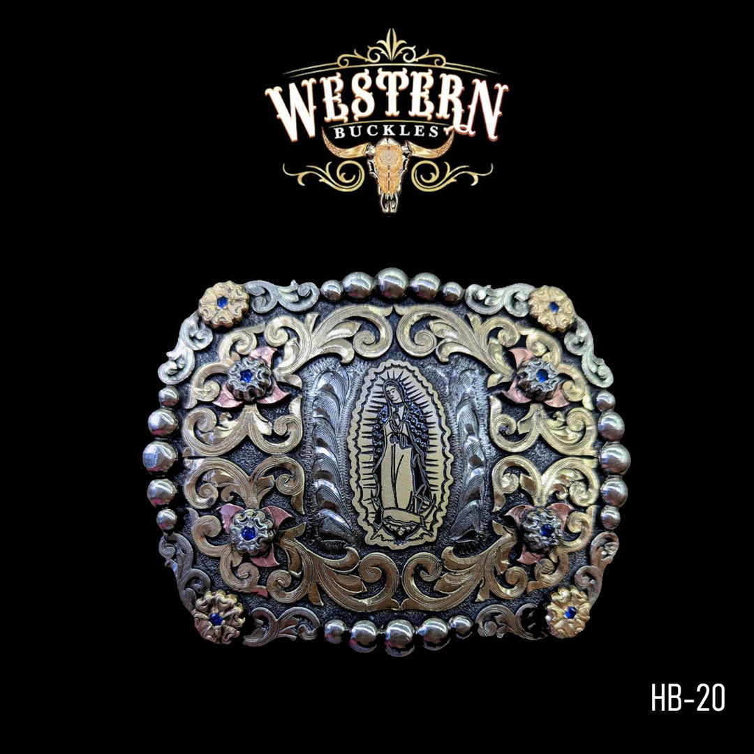 Trophy Belt Virgin Buckle -Gold and Silver-The Western Buckles