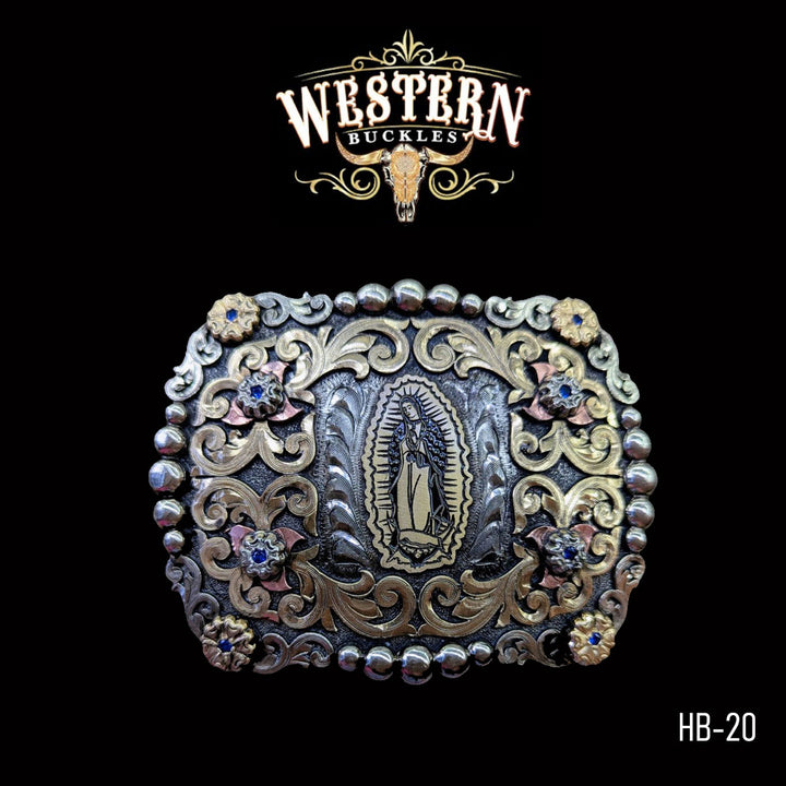 Trophy Belt Virgin Buckle -Gold and Silver-The Western Buckles