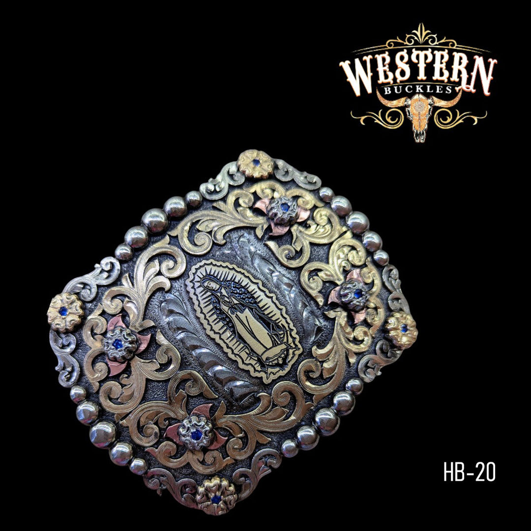 Trophy Belt Virgin Buckle -Gold and Silver-The Western Buckles
