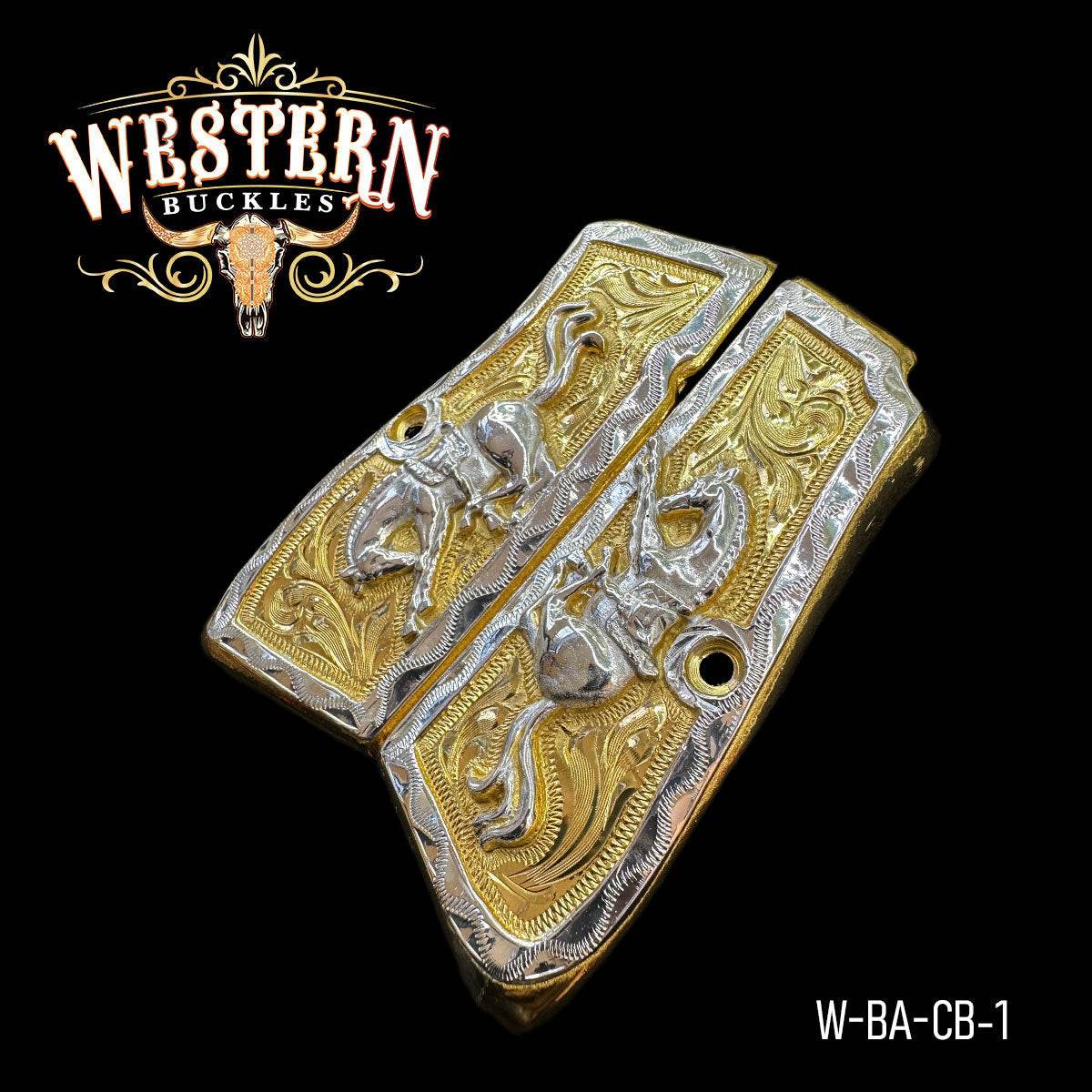Cachas Browning High Power Caballos Oro - Western Buckles