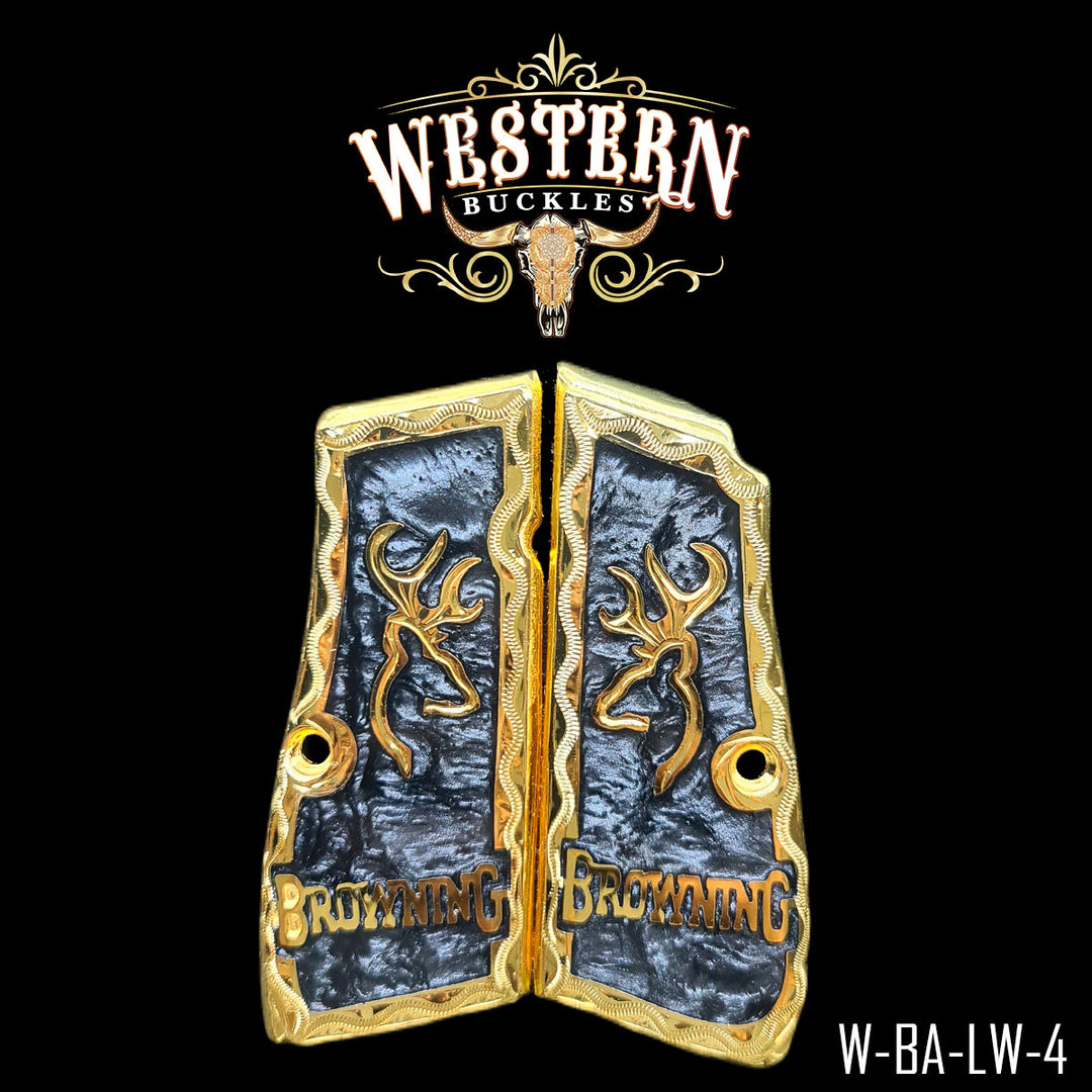 Browning HP Gun Grips — Artisan Resin | Handcrafted by Western Buckles | SKU W-BA-LW-4
