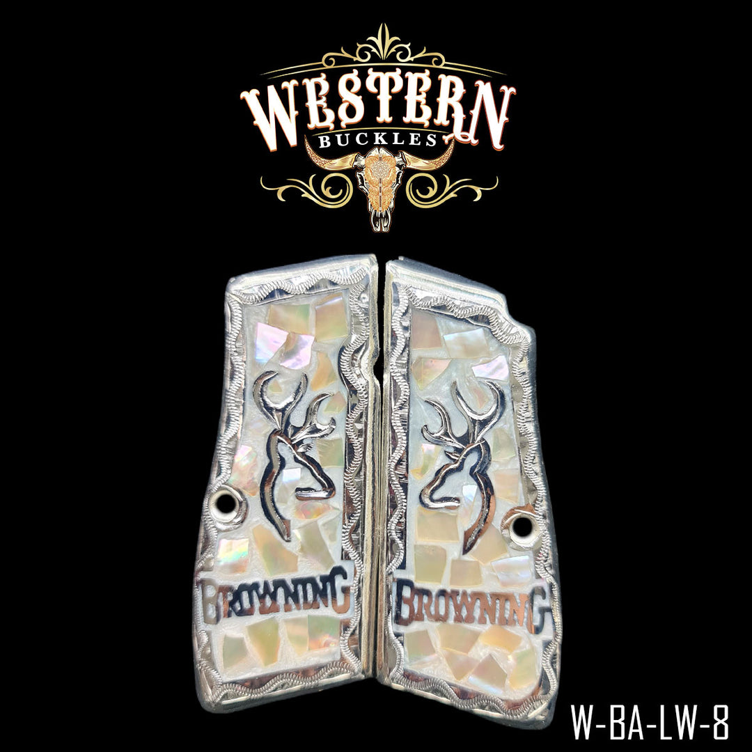 Browning HP Gun Grips — Artisan Resin | Handcrafted by Western Buckles | SKU W-BA-LW-8