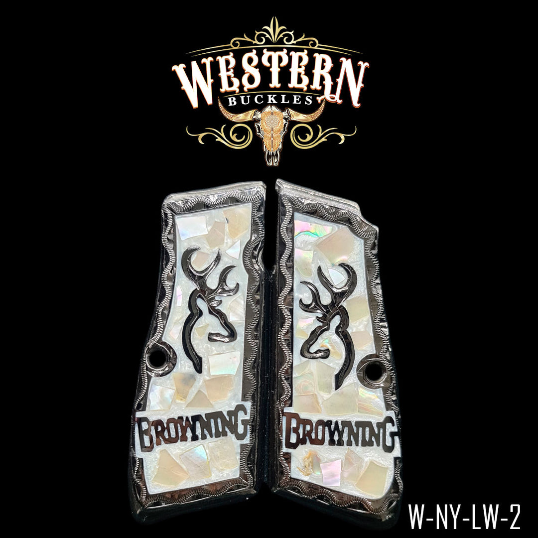 Browning HP Gun Grips — Artisan Resin | Handcrafted by Western Buckles | SKU W-NY-LW-2