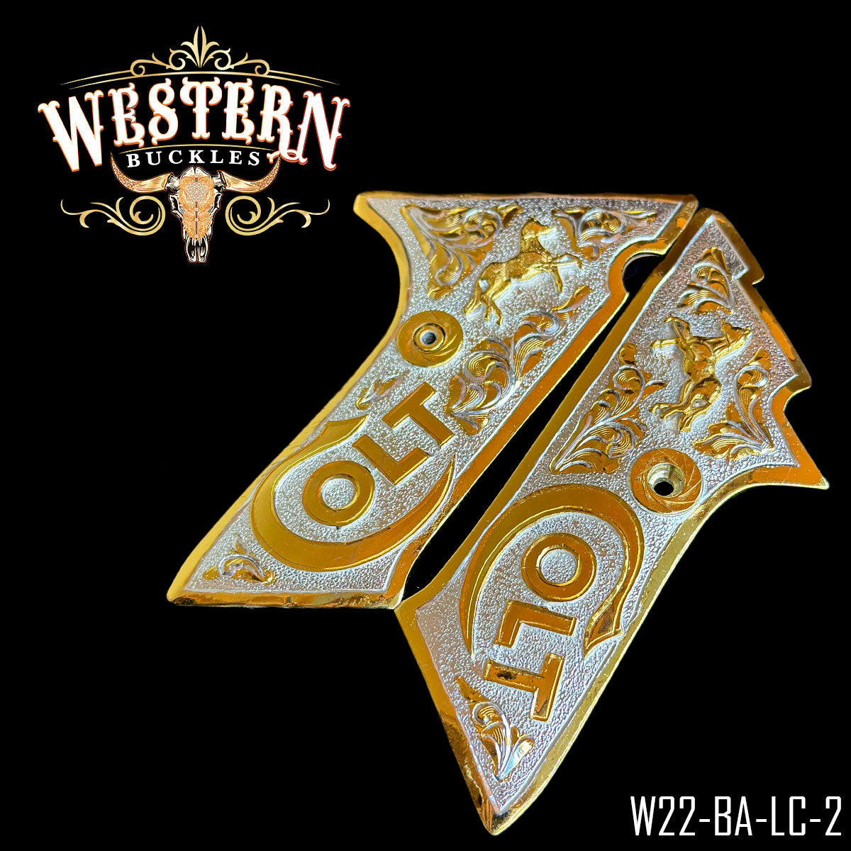 Cacha Colt 22 Woodsman Grips Logo Colt
