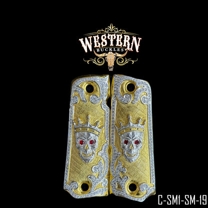 Cachas Colt 1911 Grips Calavera Zirconias