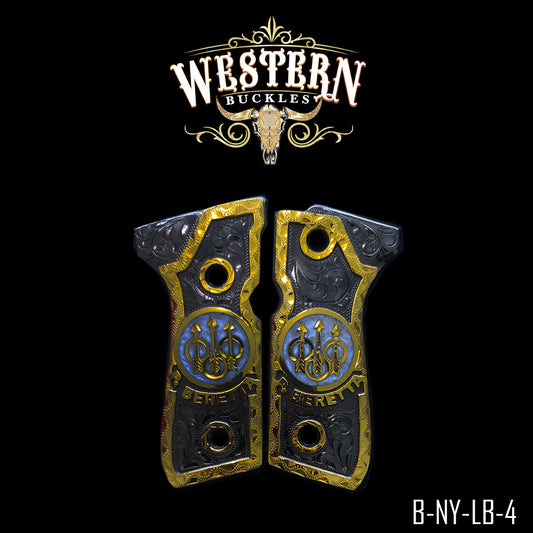 Cacha Beretta 92fs Logo Niquel, Oro y Resina