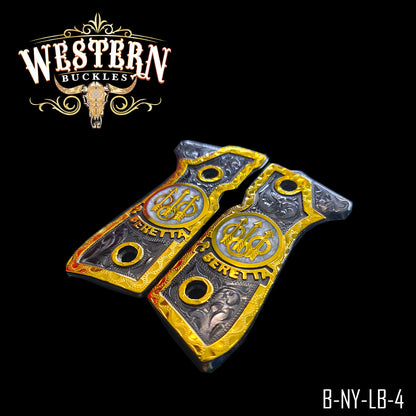 Cacha Beretta 92fs Logo Niquel, Oro y Resina