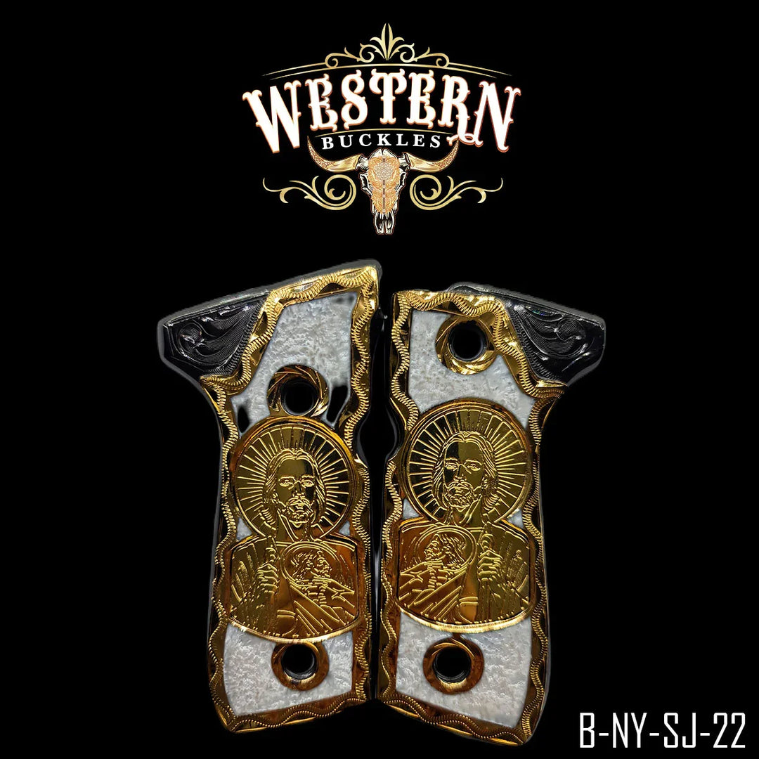 Beretta 92fs San Judas White and Black-The Western Buckles