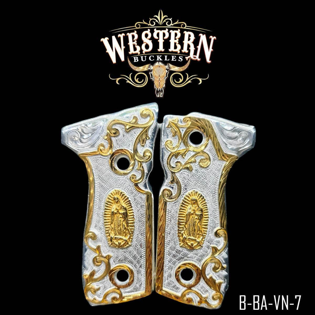 Beretta 92fs Virgen Gold and Silver-The Western Buckles