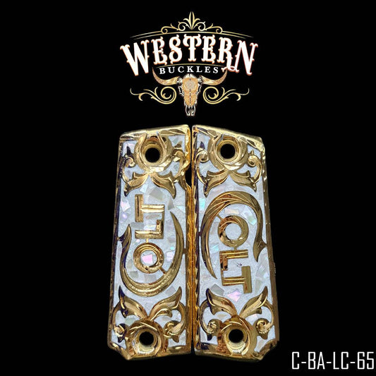 Cacha Colt 1911 Logo Colt Concha Nacar - Western Buckles