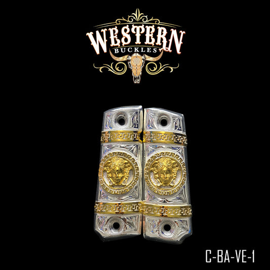 Cacha Colt 1911 Medusa Grecas Oro