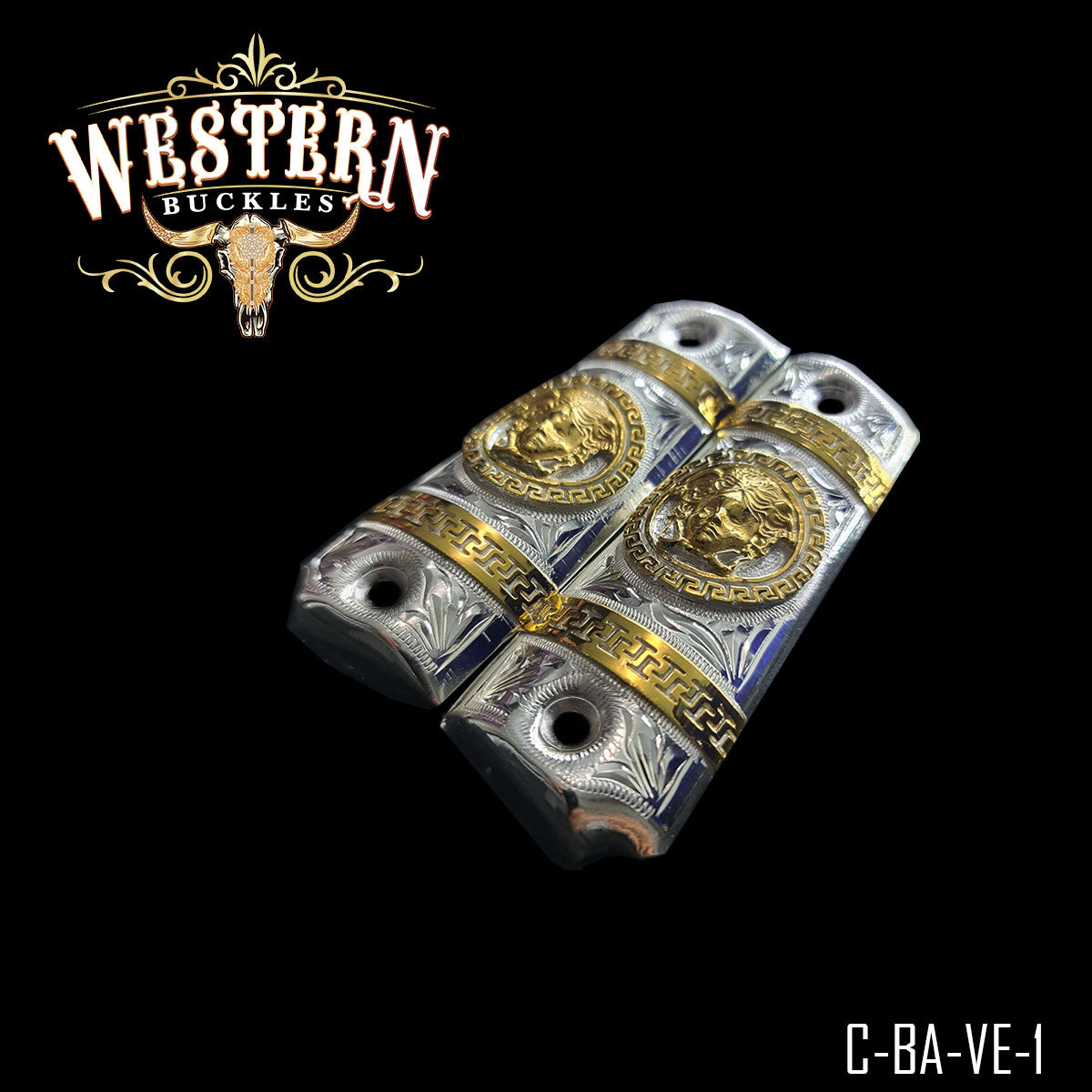 Cacha Colt 1911 Medusa Grecas Oro