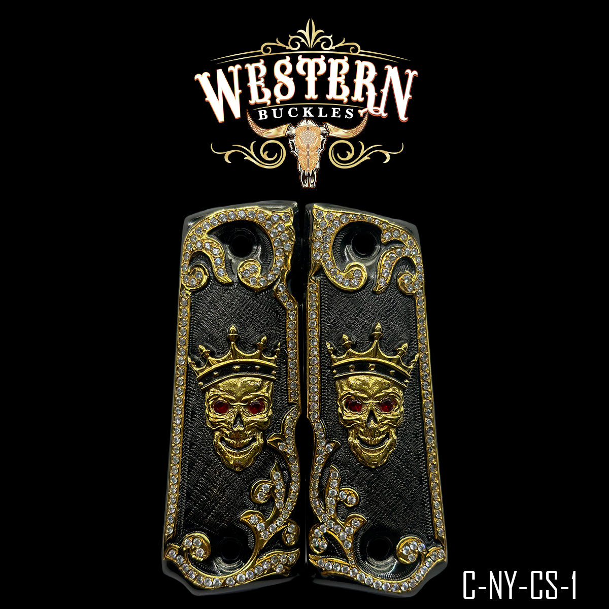 Cachas Colt 1911 Grips Calavera Zirconias