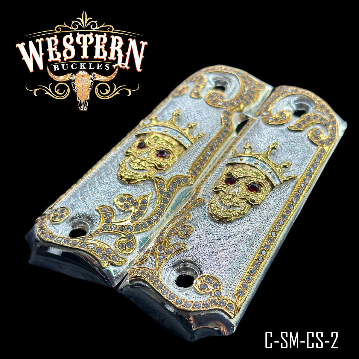 Cachas Colt 1911 Grips Calavera Zirconias