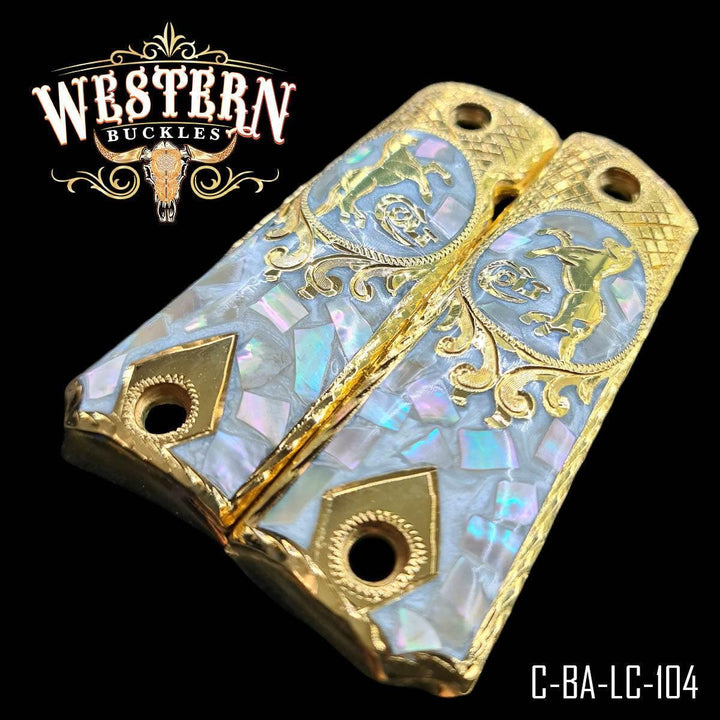 1911 Logo Horse Pearl Grips-The Western Buckles