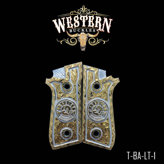 Cacha Taurus Logo Rameado Oro - Western Buckles