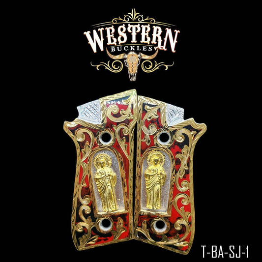 Cacha Taurus San Judas Resina - Western Buckles